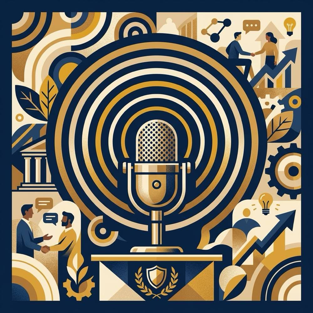 NANA podcast cover art: a stylized microphone with radiating sound waves